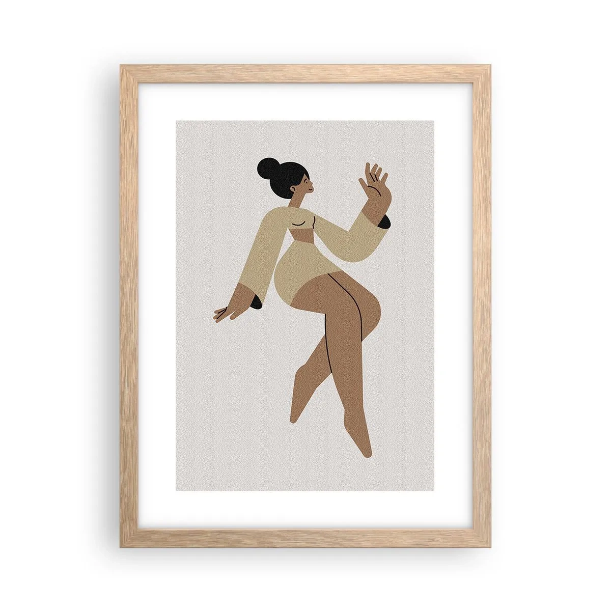 Poster in einem Rahmen aus heller Eiche - Eine anmutige Form - 30x40 cm