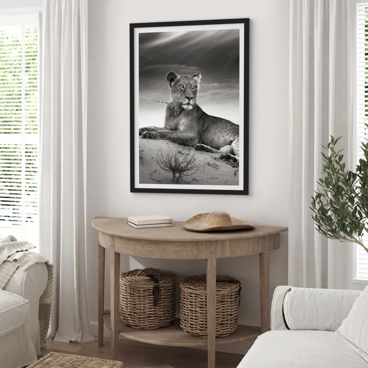 Poster in einem schwarzem Rahmen - Die Königin der Wüstenruhe - 30x40 cm