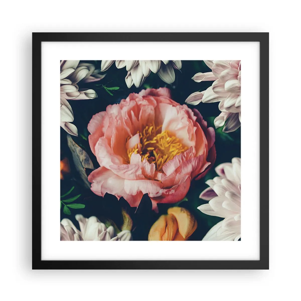 Poster in einem schwarzem Rahmen - Mit barocker Pracht - 40x40 cm