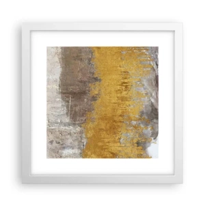 Poster in einem weißen Rahmen - Goldene Explosion - 30x30 cm