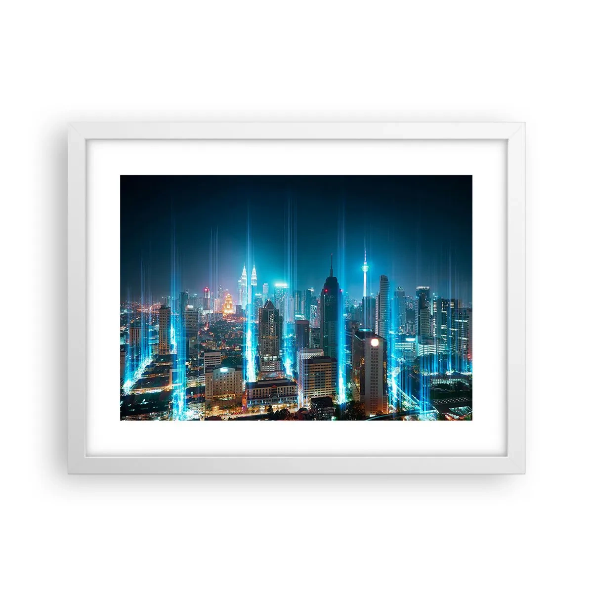 Poster in einem weißen Rahmen - Auf Berliner Art gegen den Himmel - 40x30 cm