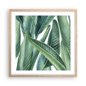 Poster in einem Rahmen aus heller Eiche - An und für sich Grün - 50x50 cm