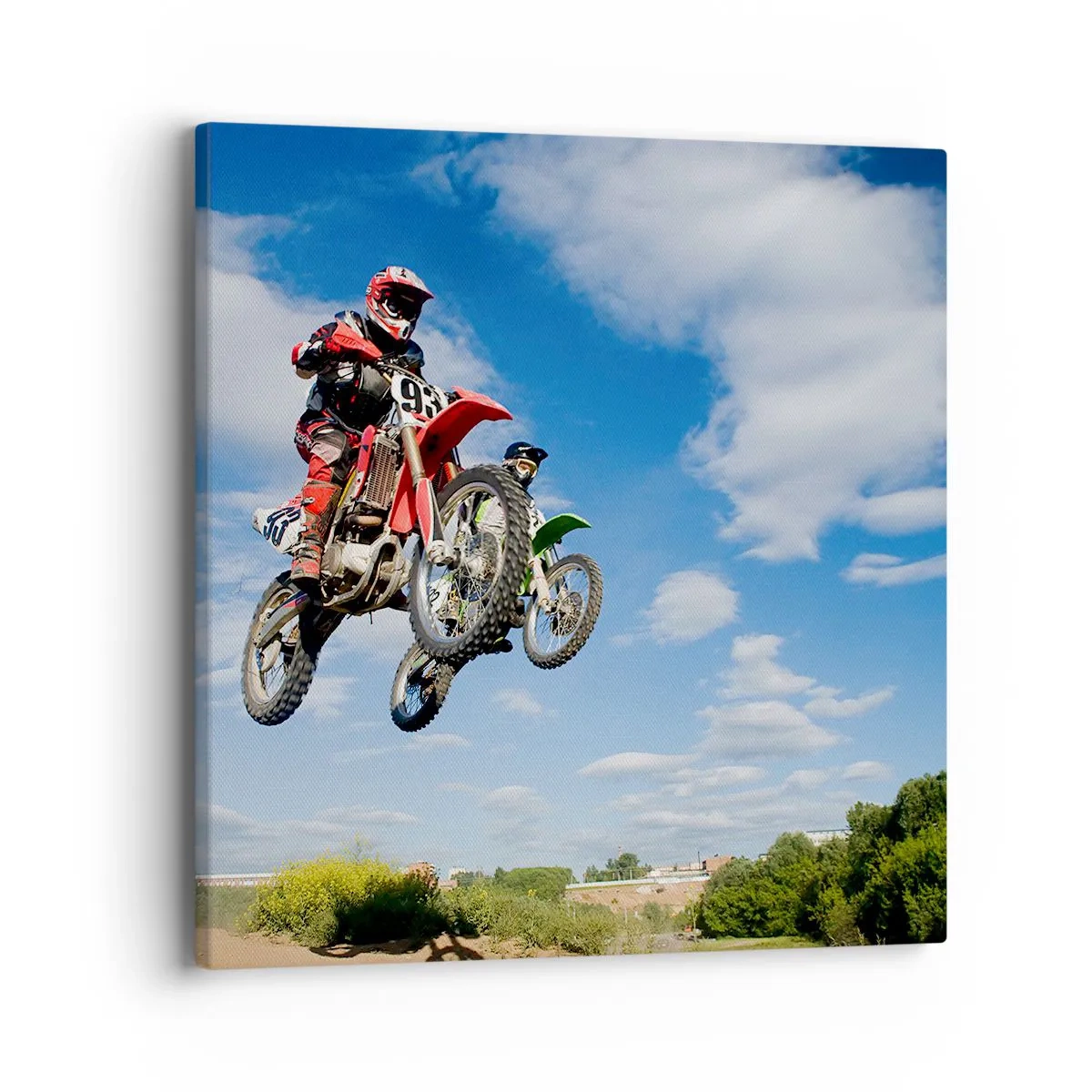 Bild auf Leinwand - Leinwandbild - Himmelssprung - 40x40 cm