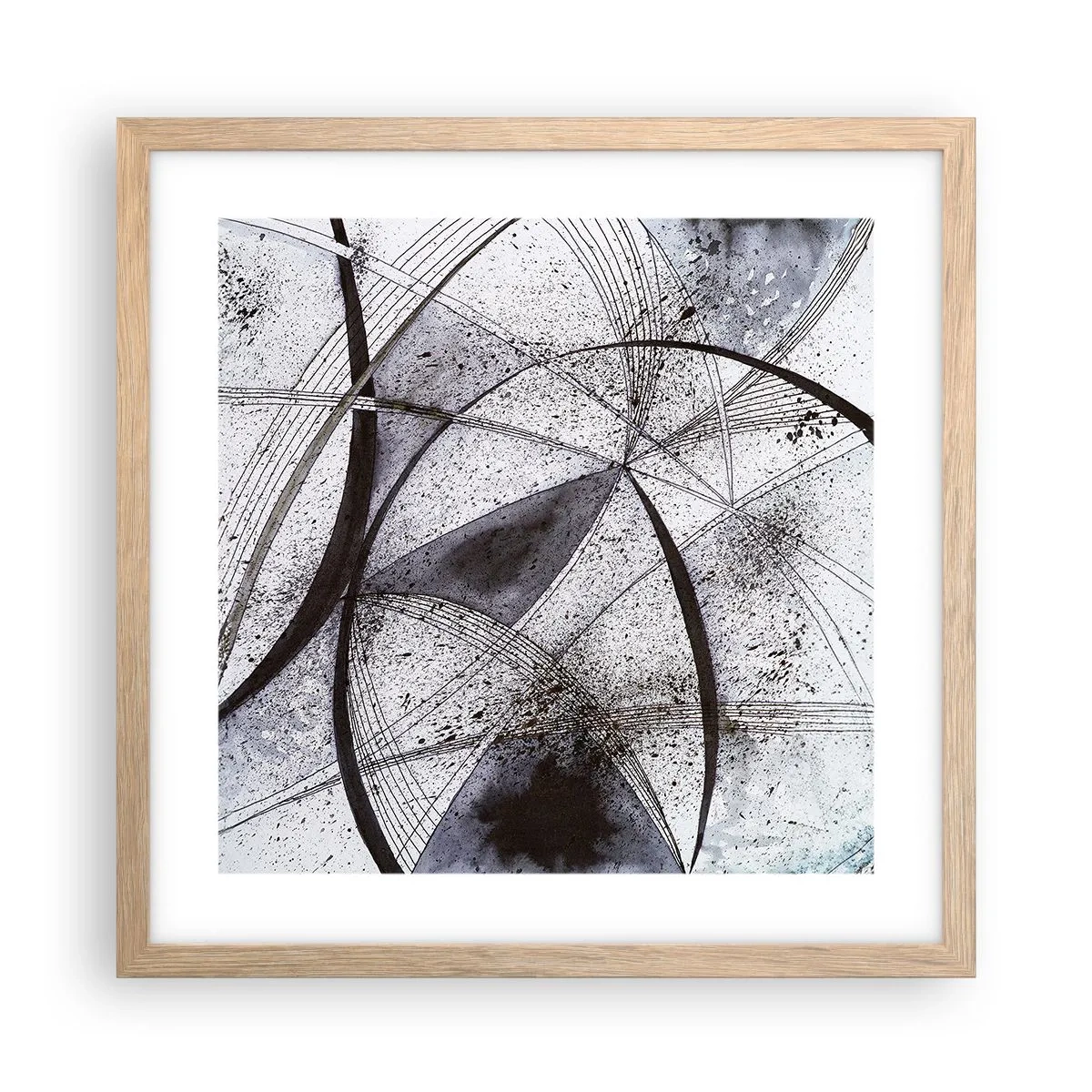 Poster in einem Rahmen aus heller Eiche - Futuristische Fantasie - 40x40 cm