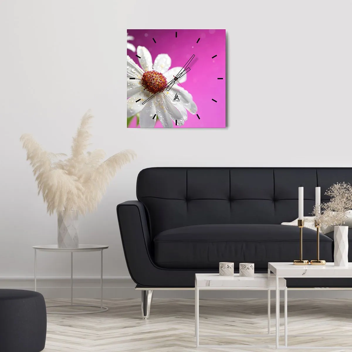 Wanduhr - Glasuhr - Bescheiden in seiner Schönheit - 40x40 cm