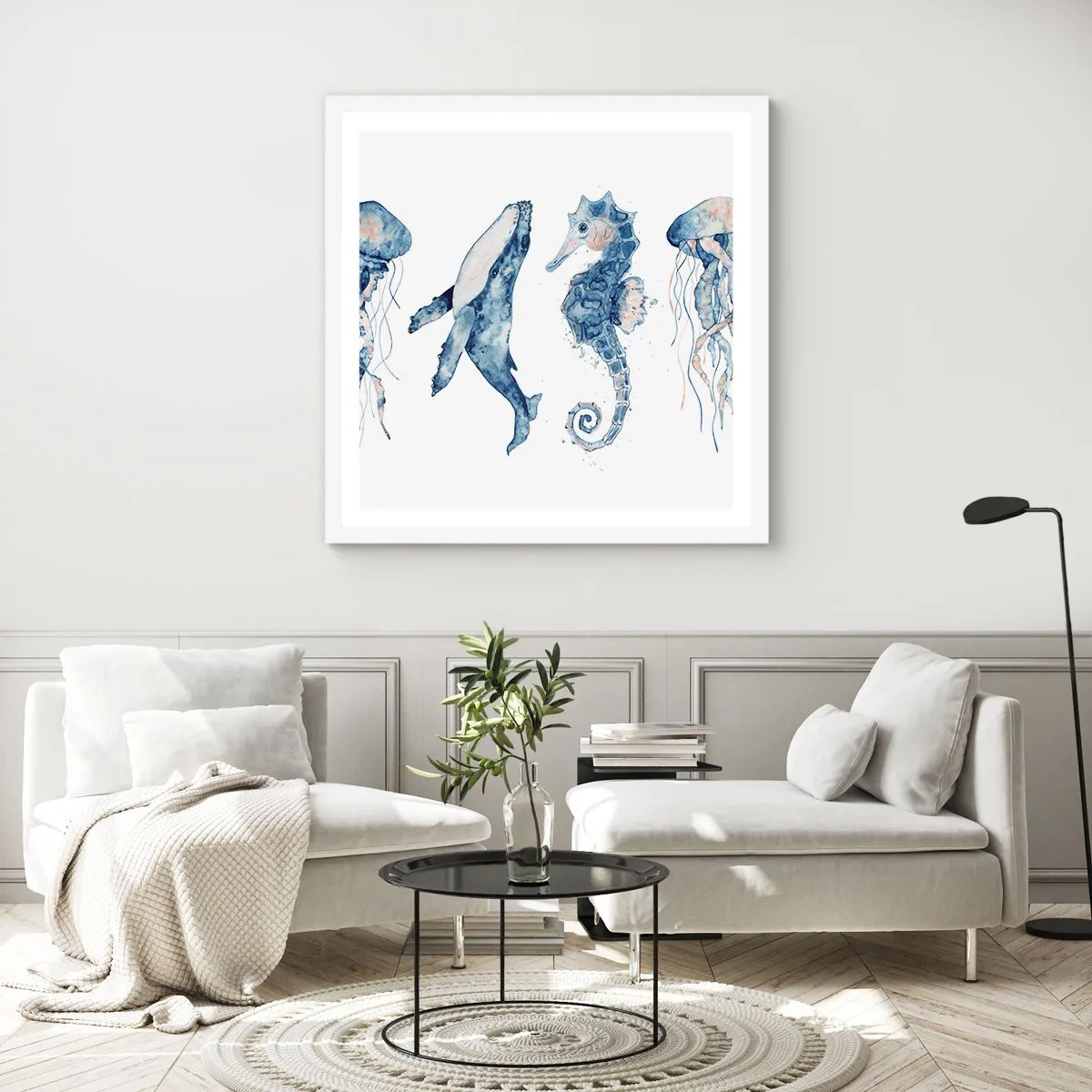 Poster in einem weißen Rahmen - Meereswunder - 30x30 cm