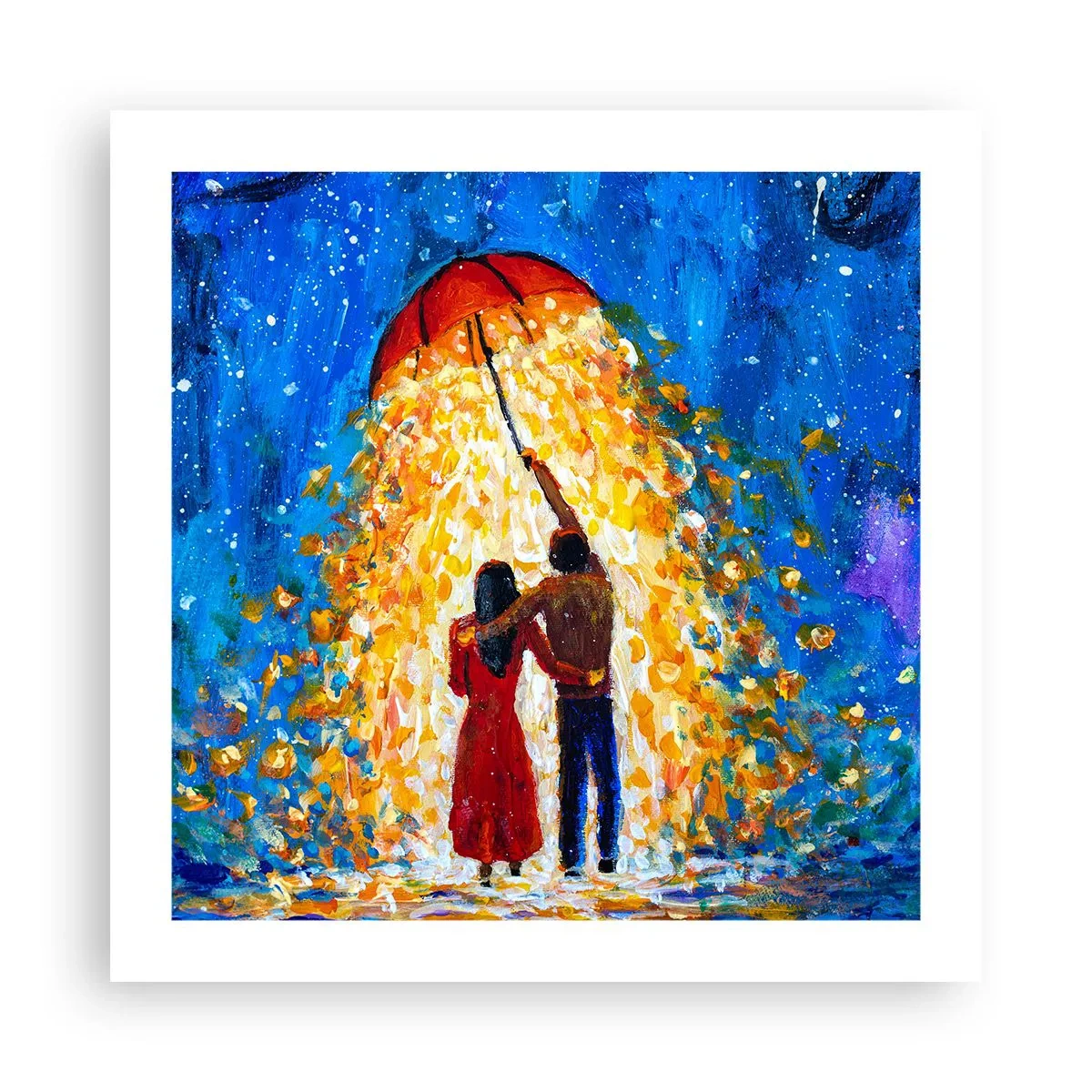 Poster - Zauber eines Regenabends? - 50x50 cm