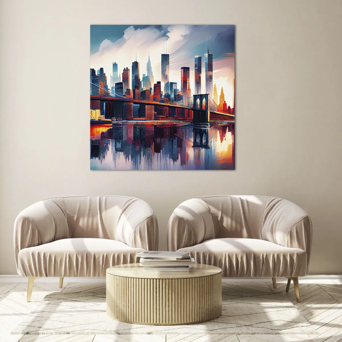 Glasbild - Bild auf glas - Traumhaftes New York - 30x30 cm