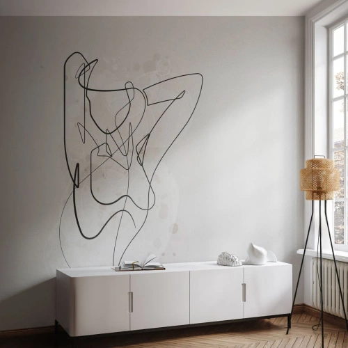 Maßgeschneiderte Fototapete Standard Eco - Die Kunst der Verführung - Frau, Grafik, Stück