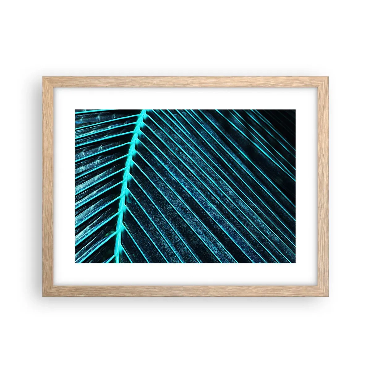 Poster in einem Rahmen aus heller Eiche - Grüne Textur - 40x30 cm