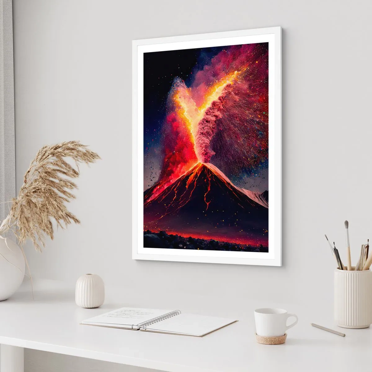 Poster in einem weißen Rahmen - Schönheit und Horror - 30x40 cm