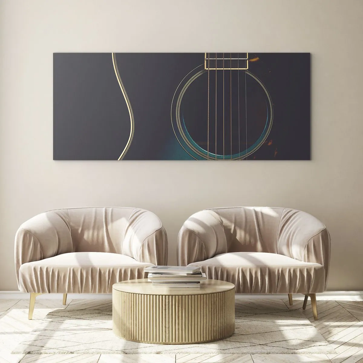 Glasbild - Bild auf glas - Einen Moment bevor es ertönt - 100x40 cm