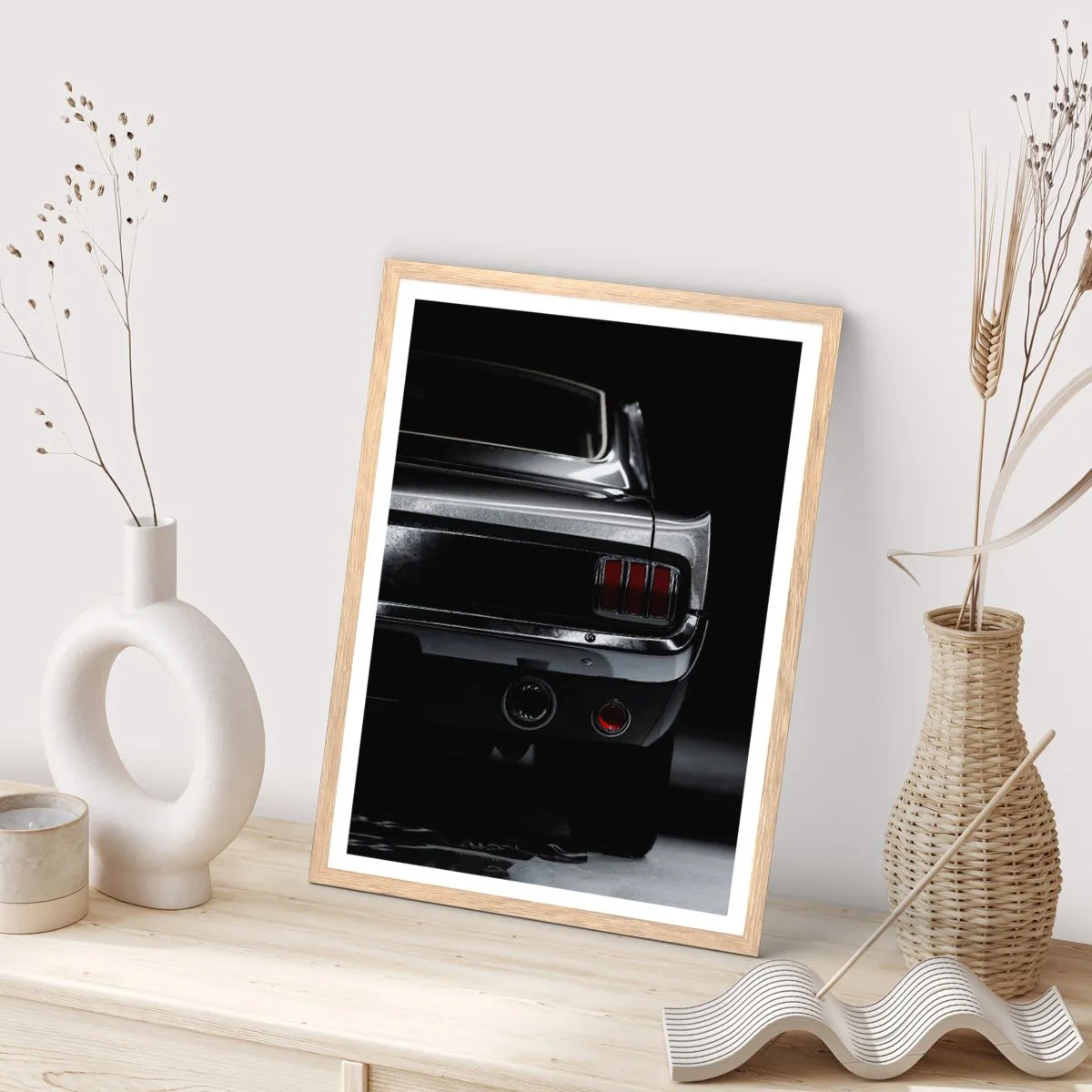 Poster in einem Rahmen aus heller Eiche - Charme des Klassikers - 40x50 cm