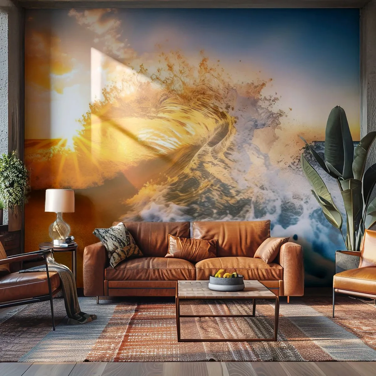 Fototapete Premium Sand - Spaß im Sand - Welle, Meer, Wasser - 400x280 cm