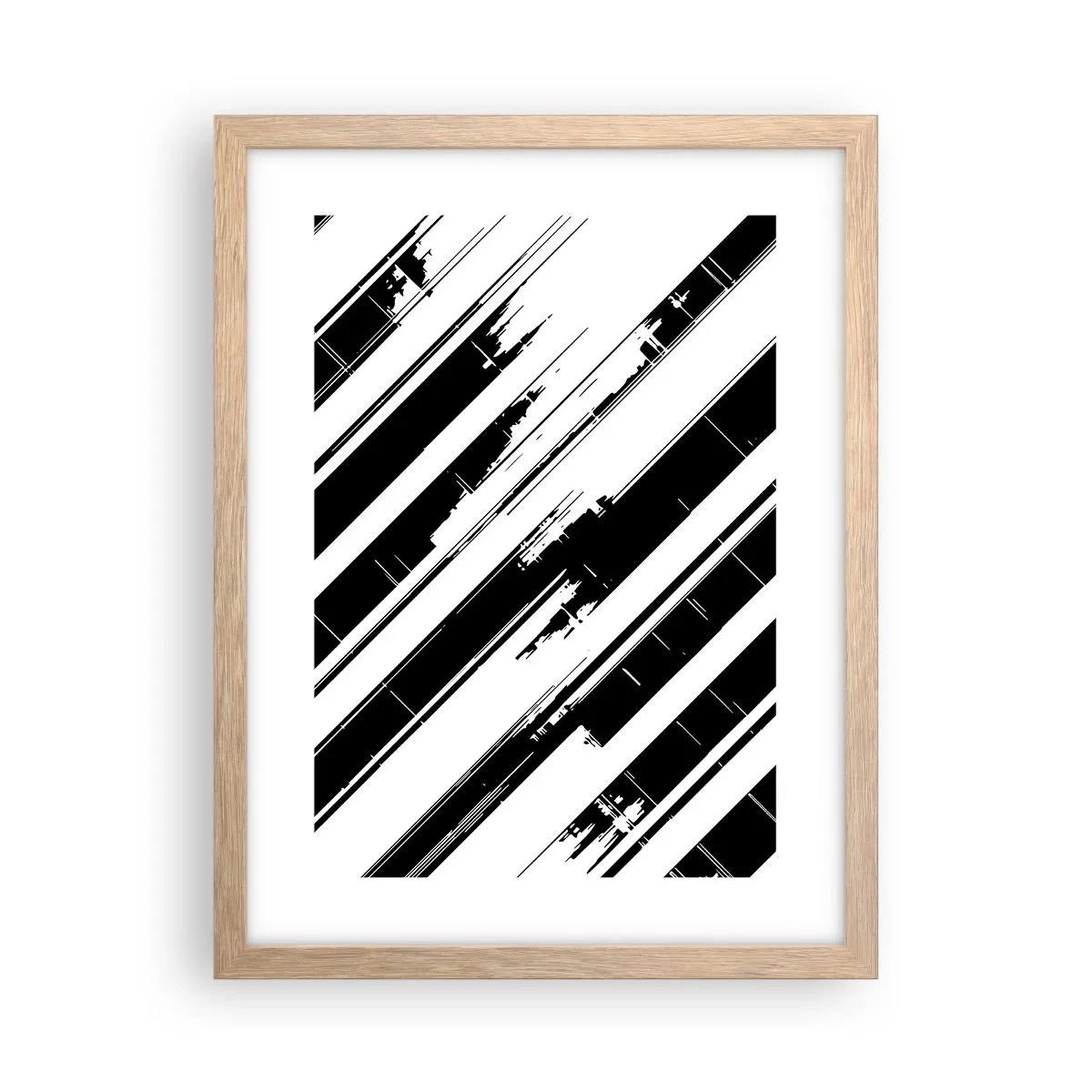 Poster in einem Rahmen aus heller Eiche - Eine intensive und dynamische Komposition - 30x40 cm