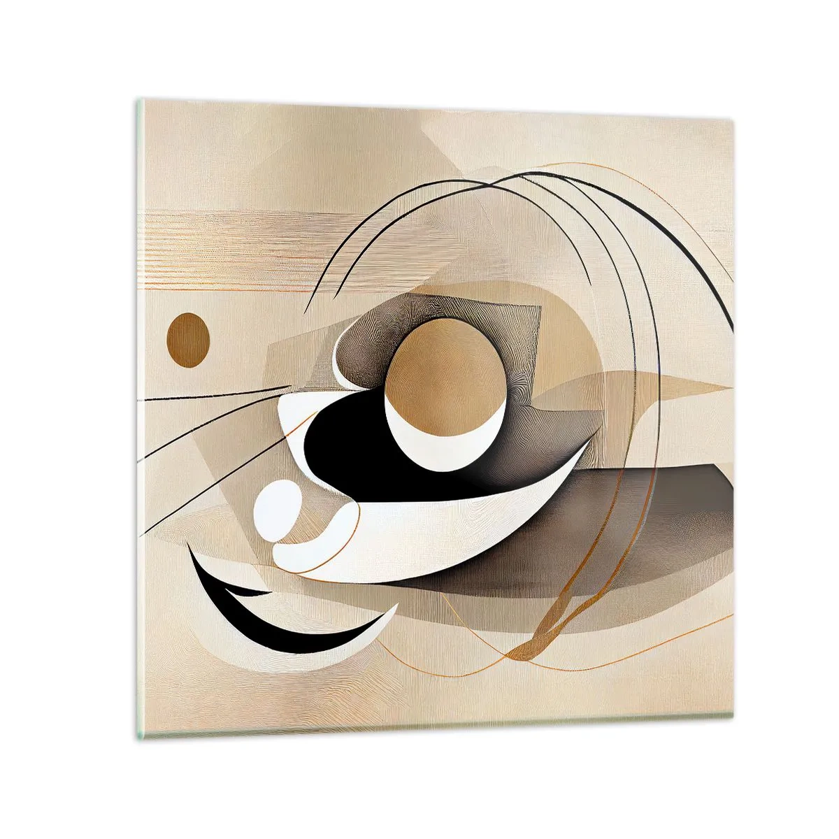 Glasbild - Bild auf glas - Komposition: die Essenz des Wortes - 60x60 cm