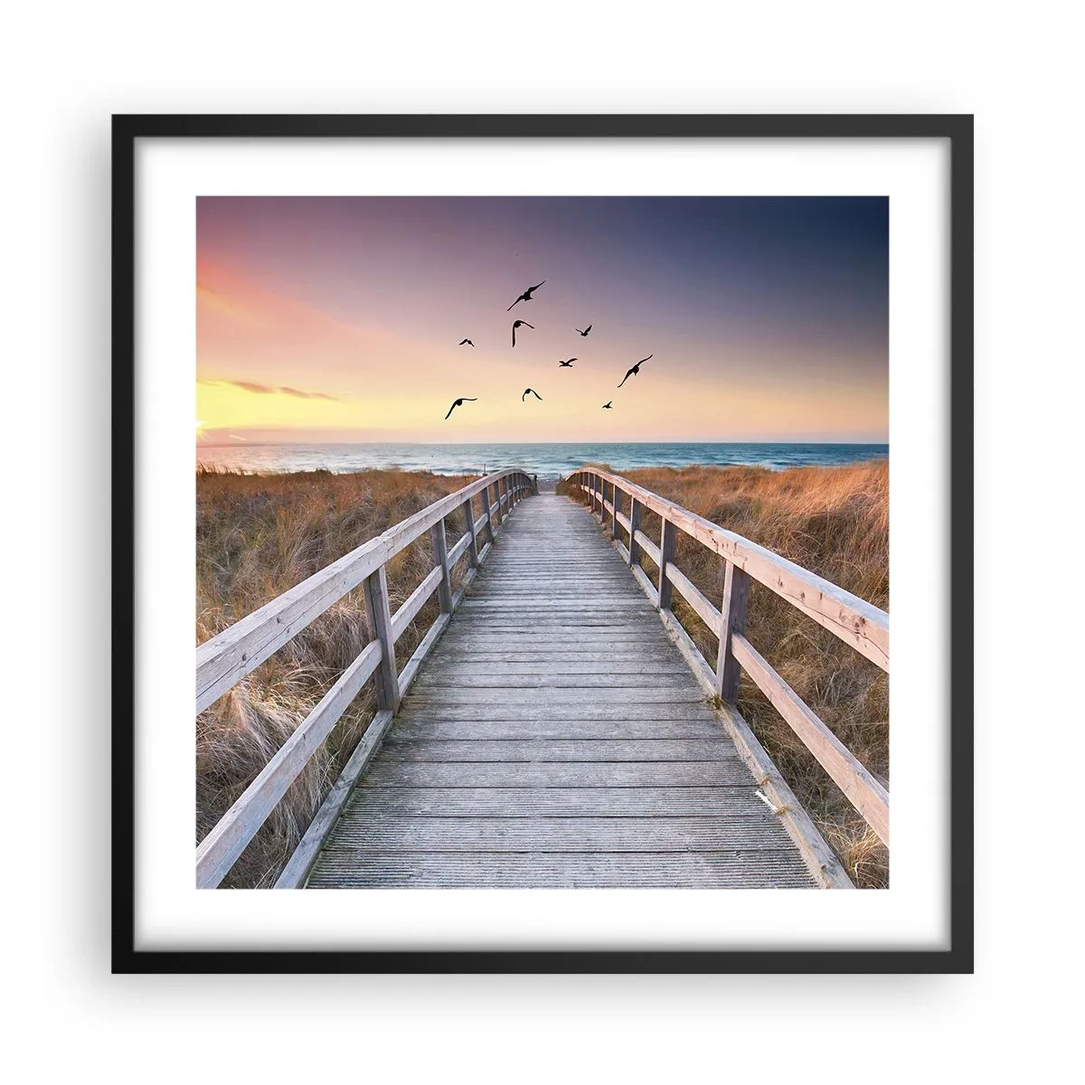 Poster in einem schwarzem Rahmen - Der Raum für Auffliegen - 50x50 cm