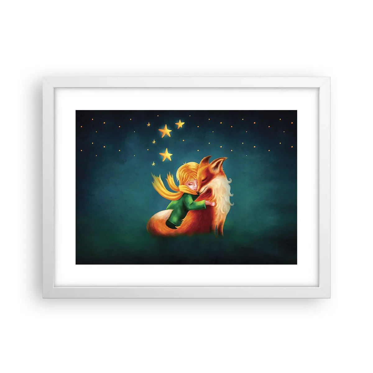 Poster in einem weißen Rahmen - Kleiner Prinz - 40x30 cm