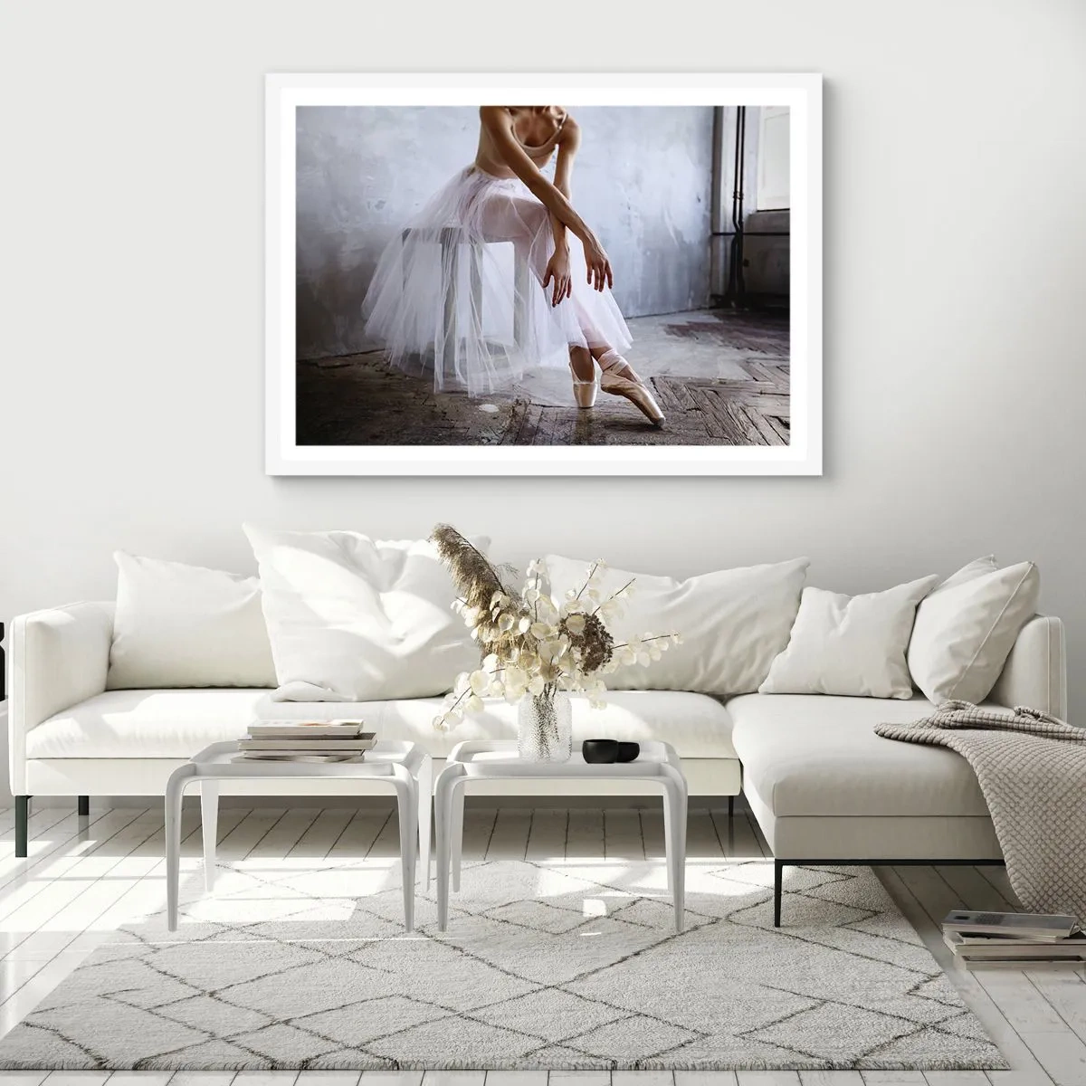 Poster in einem weißen Rahmen - Bevor die Rampe leuchtet - 70x50 cm