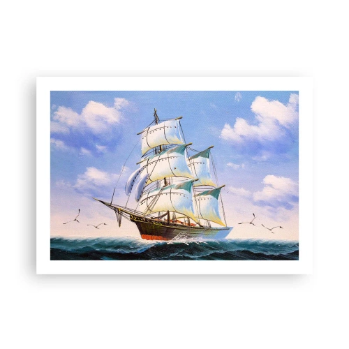 Poster - Mit Stolz mit dem Wind - 70x50 cm