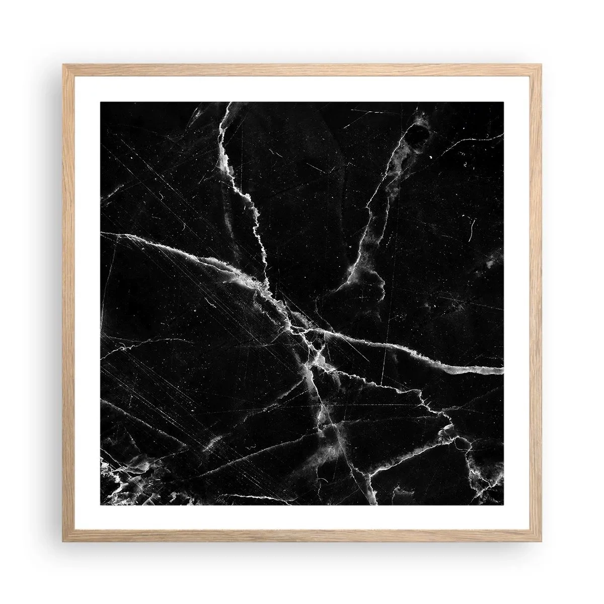 Poster in einem Rahmen aus heller Eiche - Geheimleben des Steins - 60x60 cm