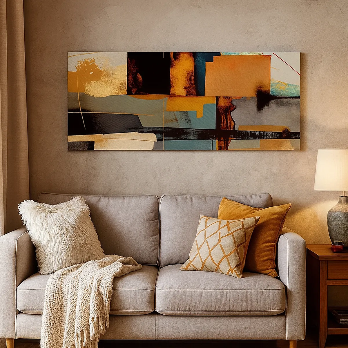 Bild auf Leinwand - Leinwandbild - Abstraktion – Licht und Schatten - 30x30 cm