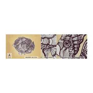 Fototapeten Muster Premium Sand - Aus dem Ozean der Ornamente - Fisch, Ornament, Dekoration - 100x30 cm