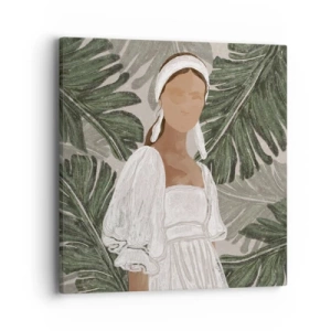 Bild auf Leinwand - Leinwandbild - Exotisches Porträt - 40x40 cm