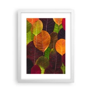 Poster in einem weißen Rahmen - Herbstmosaik - 30x40 cm