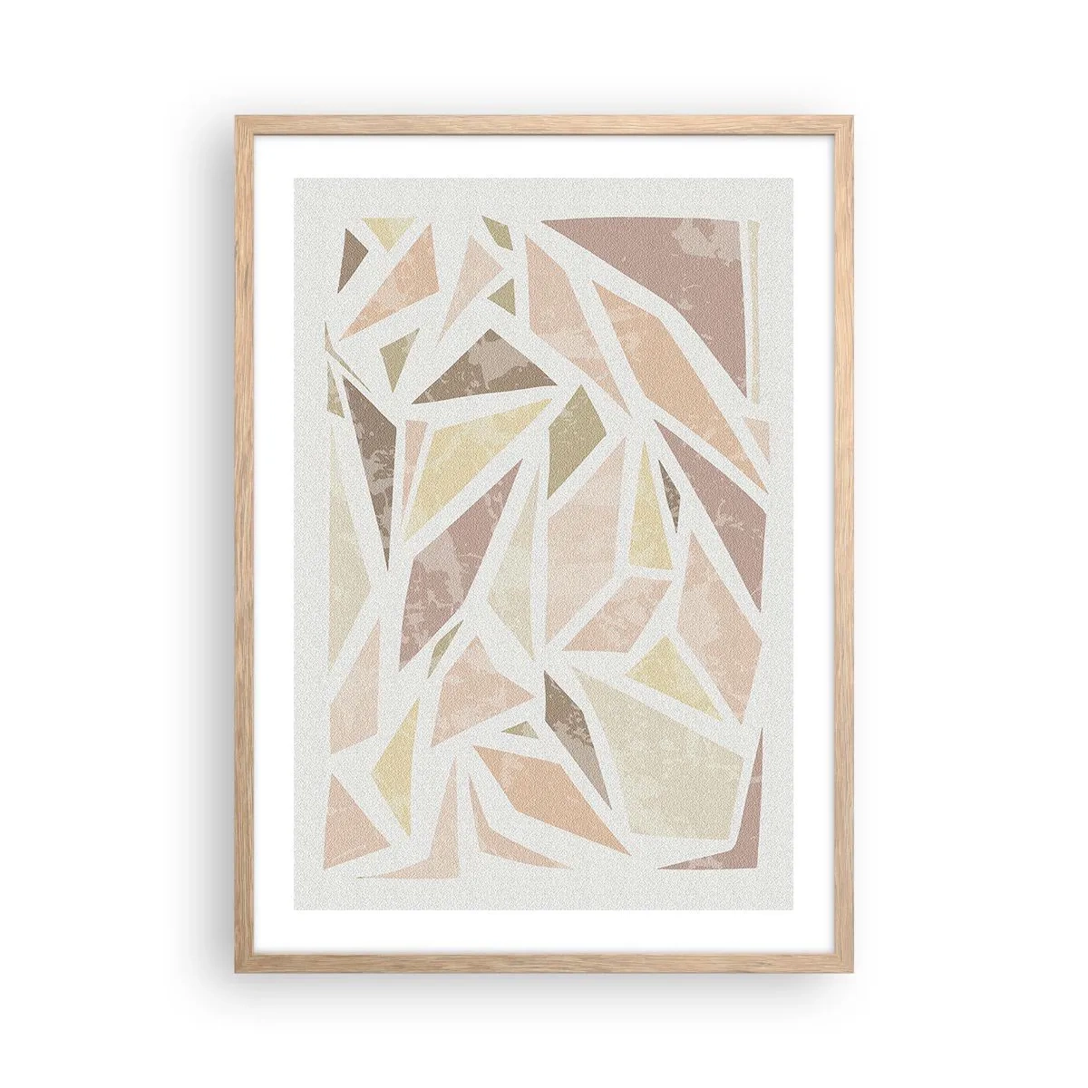 Poster in einem Rahmen aus heller Eiche - Buntglas-Komposition - 50x70 cm