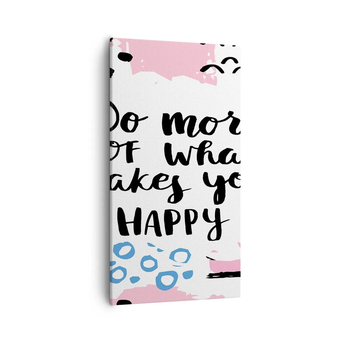 Bild auf Leinwand - Leinwandbild - Wie man glücklich wird - 55x100 cm