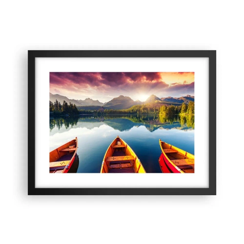 Poster in einem schwarzem Rahmen - Nichts gegen die Natur - 40x30 cm