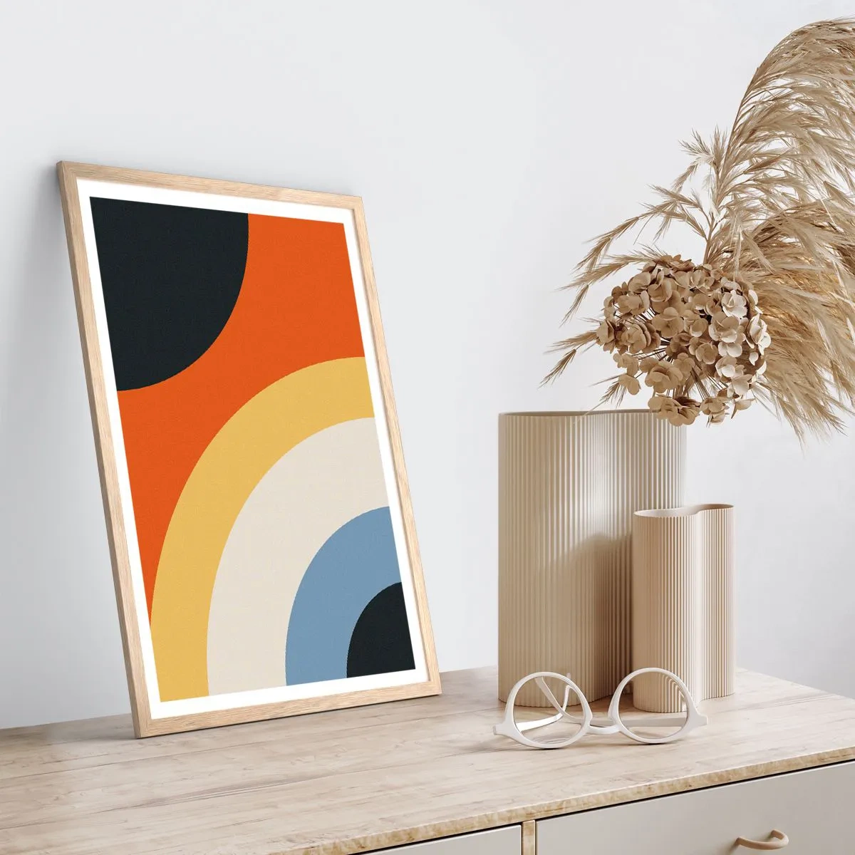 Poster in einem Rahmen aus heller Eiche - Zu mir selbst - 70x100 cm