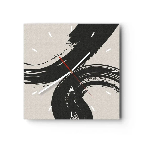 Wanduhr - Glasuhr - Ausladend und kreisförmig - 40x40 cm