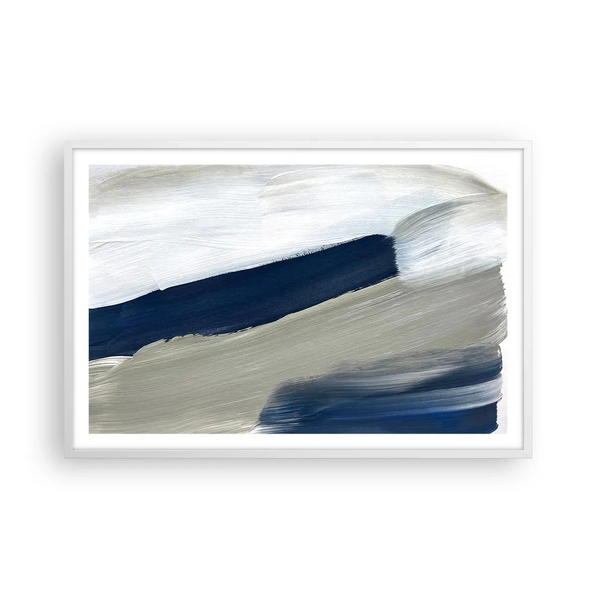 Poster in einem weißen Rahmen - Begegnung mit dem Weißsein - 91x61 cm