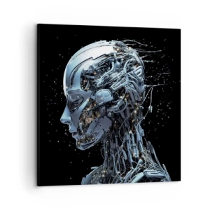 Bild auf Leinwand - Leinwandbild - Technologie ist eine Frau - 50x50 cm