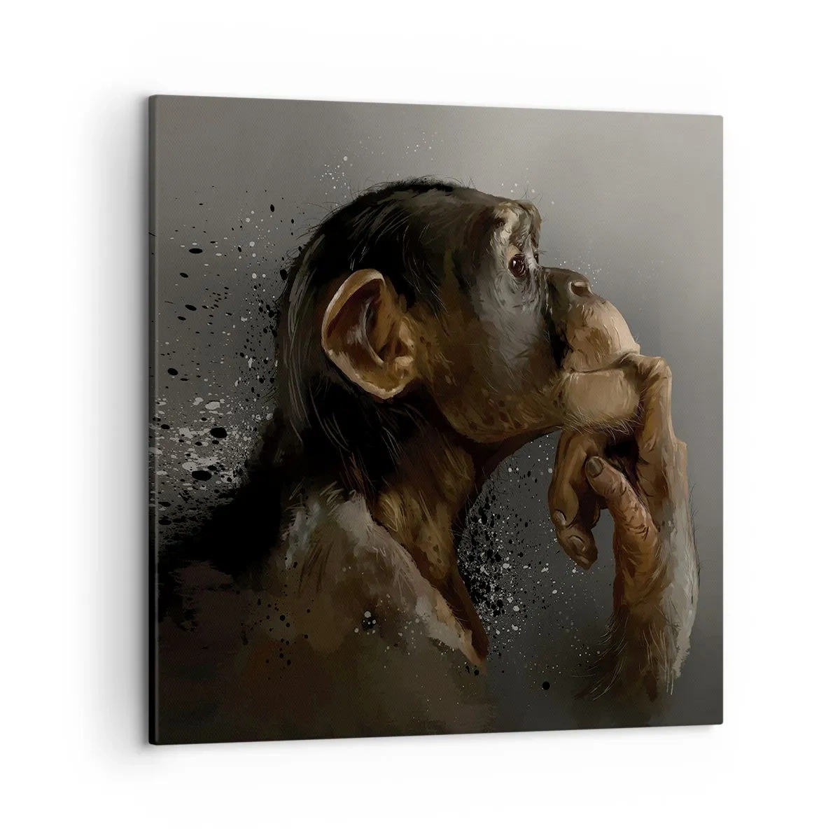 Bild auf Leinwand - Leinwandbild - Sicherlich ein Denker - 50x50 cm