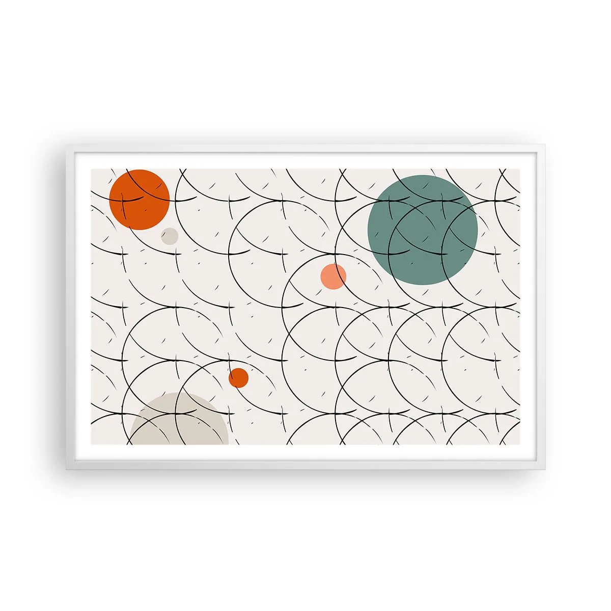 Poster in einem weißen Rahmen - Im Pop-Art-Geist - 91x61 cm