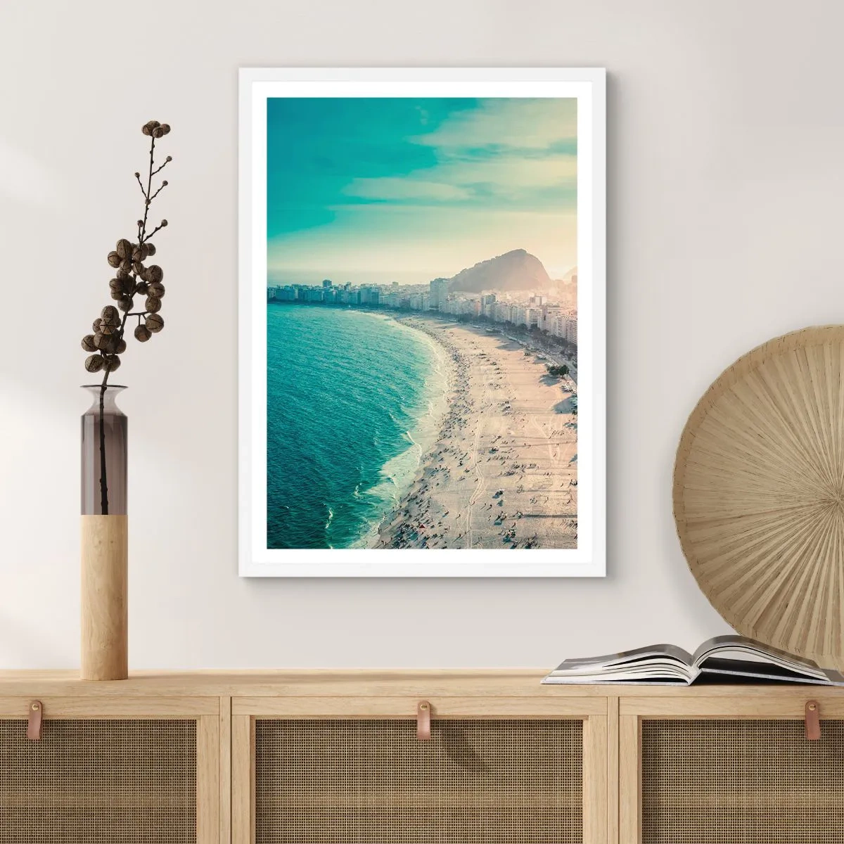 Poster in einem weißen Rahmen - Ewiger Urlaub in Rio - 70x100 cm
