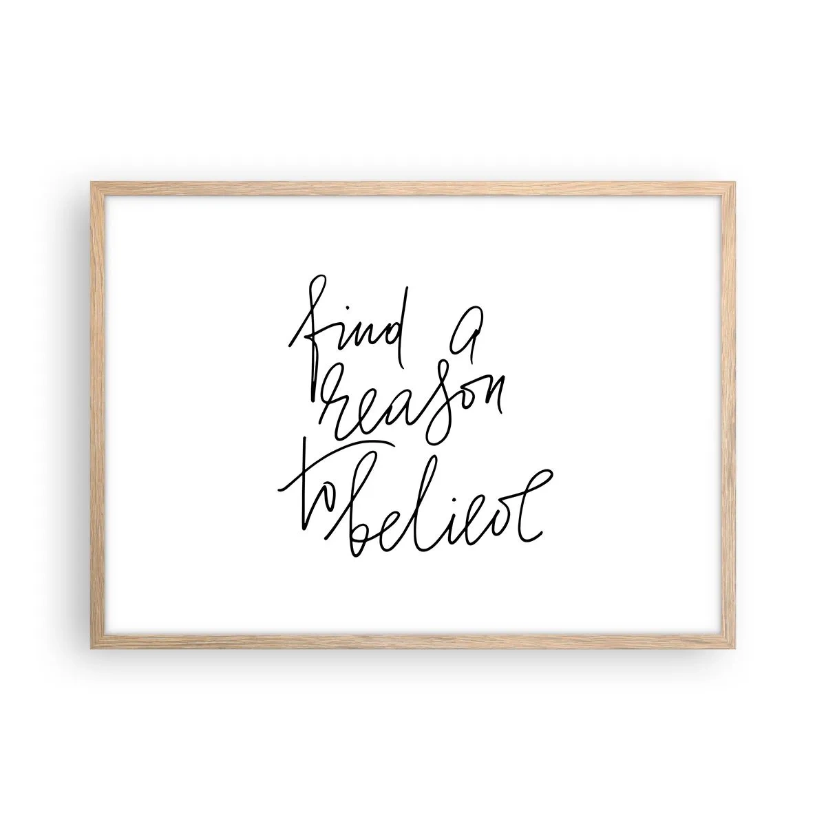 Poster in einem Rahmen aus heller Eiche - Es ist möglich - 70x50 cm