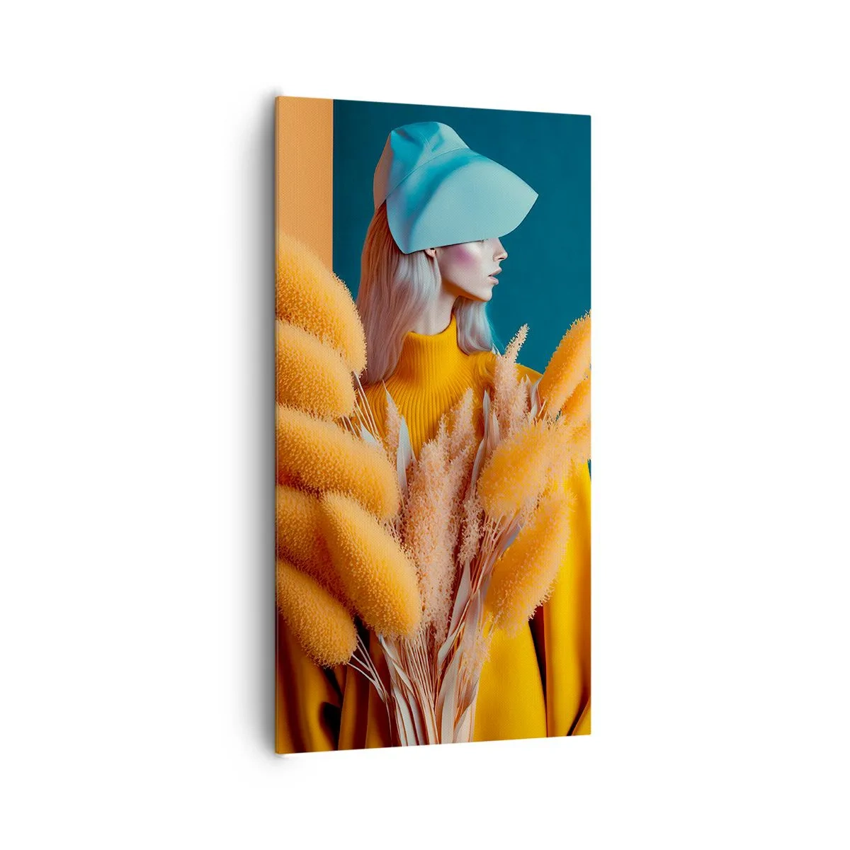 Bild auf Leinwand - Leinwandbild - Flauschiges Porträt - 65x120 cm