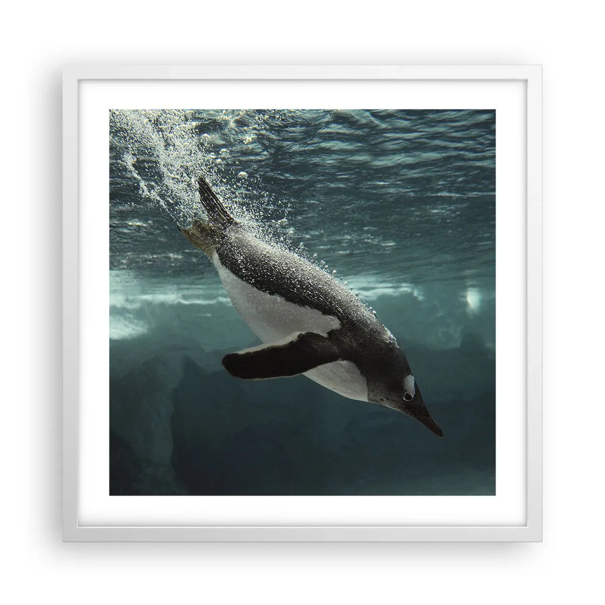 Poster in einem weißen Rahmen - Willkommen in meiner Welt - 50x50 cm