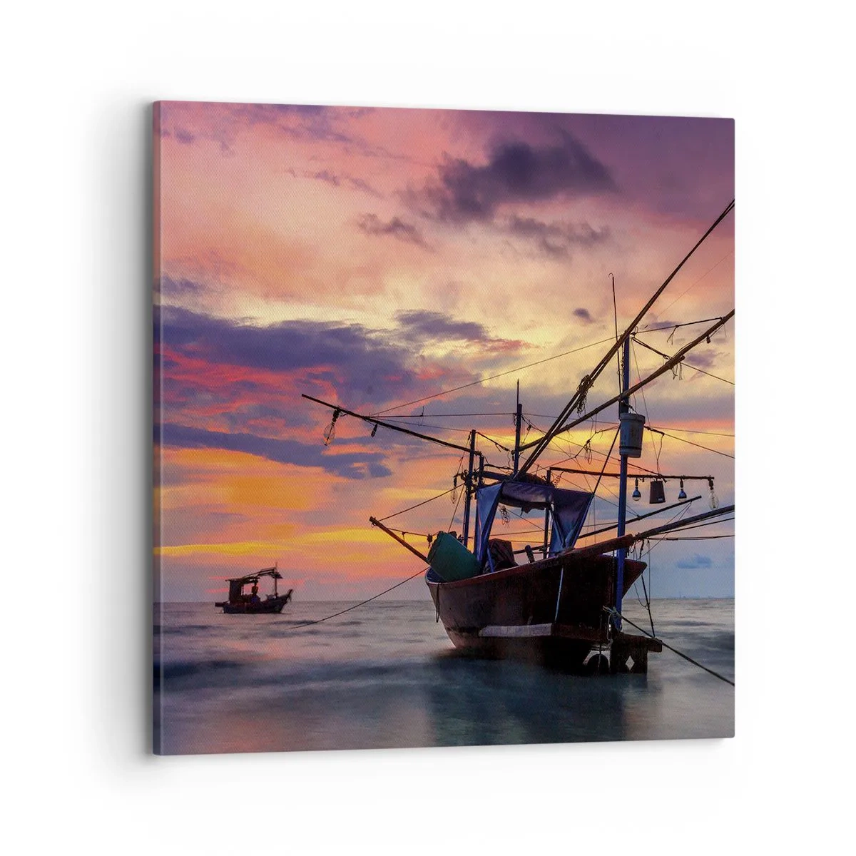 Bild auf Leinwand - Leinwandbild - Exotischer Abend - 70x70 cm