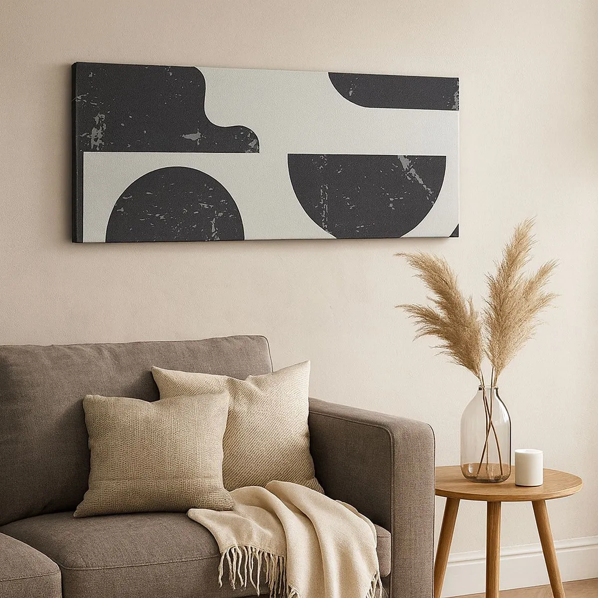 Bild auf Leinwand - Leinwandbild - Komposition oben und unten - 100x40 cm