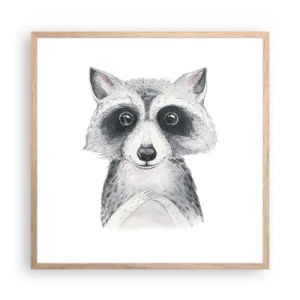 Poster in einem Rahmen aus heller Eiche - Ein Moment zum Bewegen - 60x60 cm