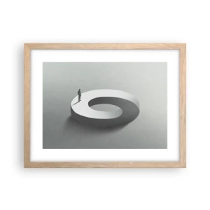 Poster in einem Rahmen aus heller Eiche - Und wie soll man davon klug werden - 40x30 cm