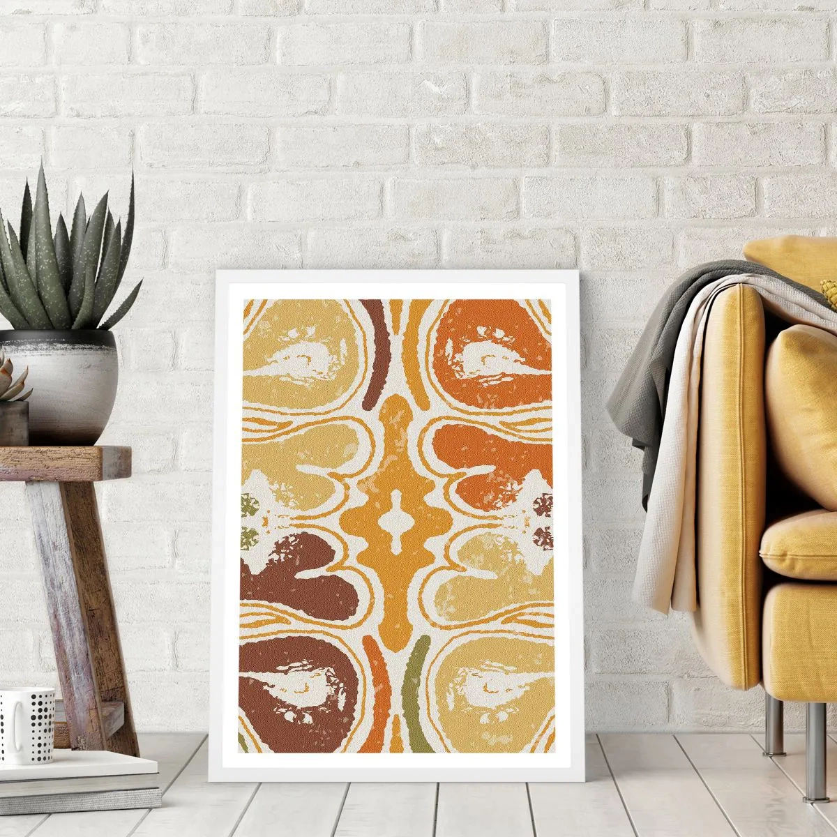 Poster in einem weißen Rahmen - Sentimentale Abstraktion - 70x100 cm