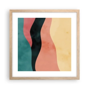 Poster in einem Rahmen aus heller Eiche - Konforme Nichtkonformität - 40x40 cm