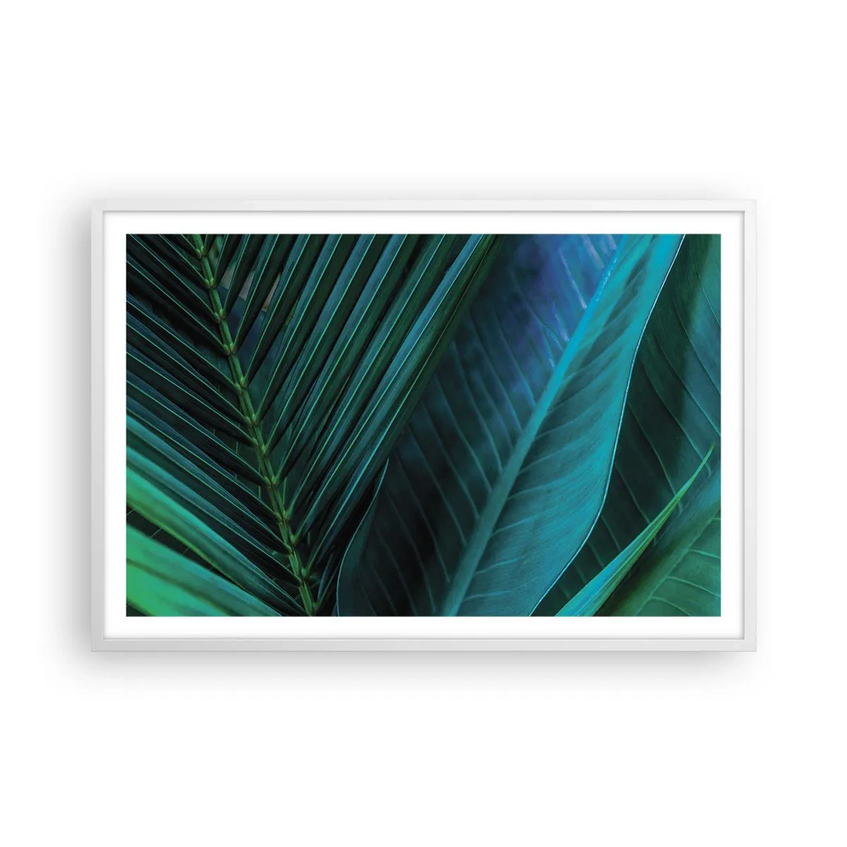 Poster in einem weißen Rahmen - Die Anatomie des Grüns - 91x61 cm