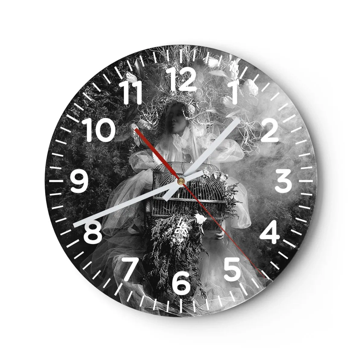 Wanduhr - Glasuhr - Mutter selbst - Natur - 30x30 cm